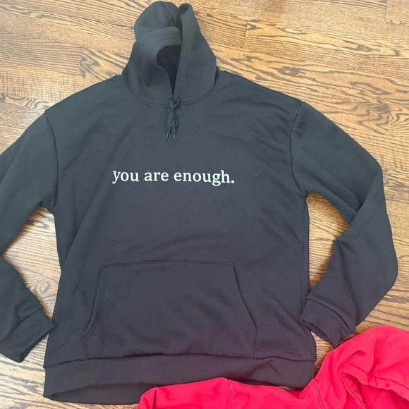 Hoodie sweatshirt Keep the kids safe Black Grand Mingo You are enough Red XL - Picture 4 of 13